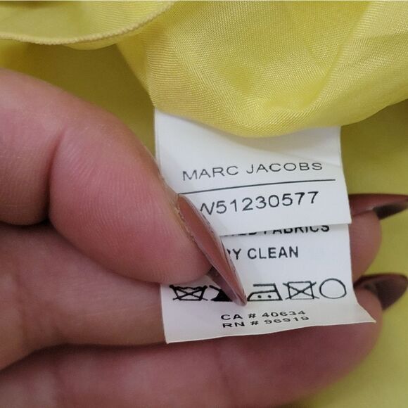 MARC JACOBS Polka Dot & Floral Print Romantic Retro Silk Midi Sunny Dress Size 6 - Picture 8 of 11